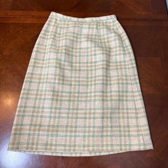 Vintage 1950s Prestige David Presson Wool Plaid Skirt Suit Set Jacket Mod Size S - Picture 3 of 16